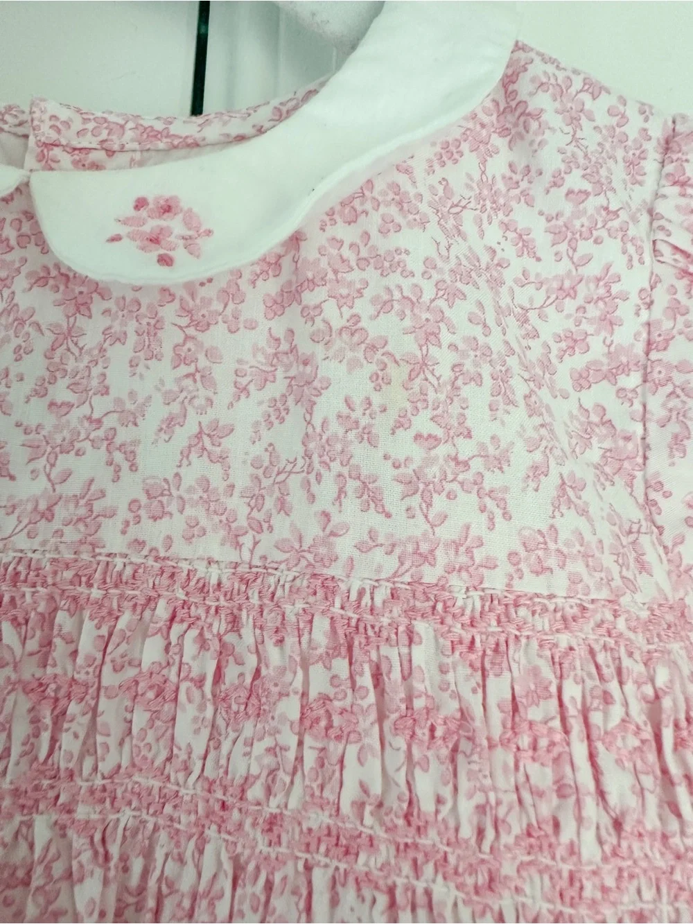 Jojo Maman Bebe pink floral dress size 18-24m VGUC